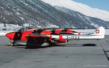 De Havilland DH.100 Vampire FB.6 | J-1122 | Swiss Air Force | SAMEDAN (LSZS/SMV) 06.11.1990