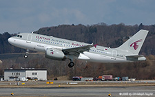 Airbus A319-133LR | A7-CJB | Qatar Airways | Z&UUML;RICH (LSZH/ZRH) 13.03.2005