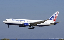 Boeing 767-216ER | EI-CXZ | Transaero Airlines | RHODOS - DIAGORAS (LGRP/RHO) 16.09.2010