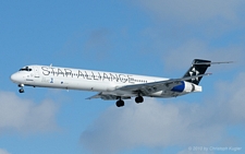 McDonnell Douglas MD-90-30 | OH-BLF | Blue1  |  Star Alliance c/s | Z&UUML;RICH (LSZH/ZRH) 30.01.2010