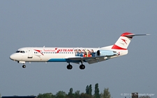 Fokker 100 | OE-LVM | Austrian Arrows  |  Ski-Team sticker | AMSTERDAM-SCHIPHOL (EHAM/AMS) 23.04.2011