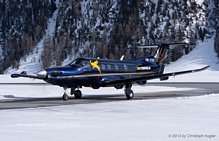 Pilatus PC-12/47E | HB-FVD | Air Corviglia | SAMEDAN (LSZS/SMV) 16.02.2013