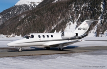 Cessna 525 CitationJet CJ1 | OO-CEJ | untitled (Air Service Liege) | SAMEDAN (LSZS/SMV) 02.03.2013