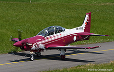 Pilatus PC-21 | HB-HVQ | Qatar Emiri Air Force  |  First aircraft for the new aerobatic team | BUOCHS (LSZC/BXO) 16.07.2015
