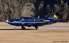 Pilatus PC-12/47E | HB-FVD | Air Corviglia  |  with additional Festival da Jazz titles | SAMEDAN (LSZS/SMV) 26.12.2015