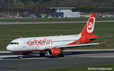 Airbus A320-216 | D-ABZK | Air Berlin  |  with Test Lamination sticker | D&UUML;SSELDORF (EDDL/DUS) 09.04.2016