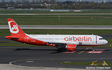 Airbus A320-216 | D-ABZK | Air Berlin  |  with Test Lamination sticker | D&UUML;SSELDORF (EDDL/DUS) 09.04.2016