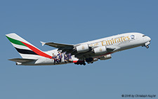 Airbus A380-861 | A6-EOT | Emirates Airline  |  Paris Saint Germain football sticker | Z&UUML;RICH (LSZH/ZRH) 05.05.2016