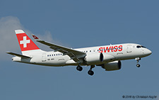 Bombardier CSeries 100 | HB-JBA | Swiss Global Airlines  |  Arriving for landing on runway 16 | Z&UUML;RICH (LSZH/ZRH) 01.07.2016