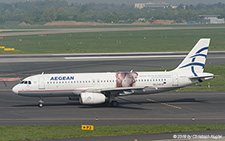 Airbus A320-232 | SX-DVU | Aegean Airlines  |  promoting the new Acropolis museum | D&UUML;SSELDORF (EDDL/DUS) 21.04.2018