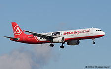 Airbus A321-231 | TC-ETN | AtlasGlobal  |  promoting Bank'O Atlas credit cards | Z&UUML;RICH (LSZH/ZRH) 04.02.2018