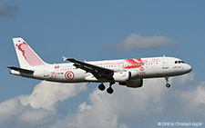 Airbus A320-211 | TS-IML | Tunisair  |  with Eagles de Carthage sticker and 70 Years Tunisair sticker | Z&UUML;RICH (LSZH/ZRH) 03.08.2019