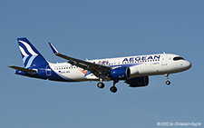 Airbus A320-271n | SE-NEE | Aegean Airlines  |  Hellenic Basketball cs | Z&UUML;RICH (LSZH/ZRH) 03.08.2022