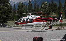 Bell 407 | C-FNOB | untitled (Alpine Helicopters)  |  used for rescue missions | CANMORE MUNICIPAL HELIPORT (----/---) 17.07.2023