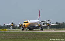 Lockheed L.188C Electra | C-FLXT | Air Spray | RED DEER INDUSTRIAL APT (CYQF/YQF) 21.07.2023