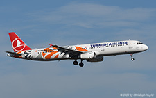 Airbus A321-231 | TC-JRO | Turkish Airlines  |  Basketball Euroleague sticker (2017) | Z&UUML;RICH (LSZH/ZRH) 16.02.2023