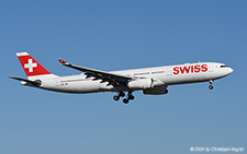 Airbus A330-343E | HB-JHK | Swiss International Air Lines  |  Returning from a training flight to Chateauroux as flight SWR5241 | Z&UUML;RICH (LSZH/ZRH) 27.01.2024