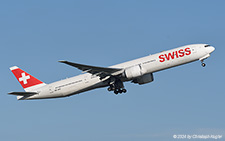 Boeing 777-300ER | HB-JNG | Swiss International Air Lines  |  This aircraft is seen departing runway 16 onits flight to Los Angeles as SWR40 | Z&UUML;RICH (LSZH/ZRH) 15.11.2024