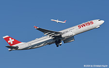 Airbus A330-343E | HB-JHE | Swiss International Air Lines  |  with Boeing 777-300ER HB-JNG in the background | Z&UUML;RICH (LSZH/ZRH) 01.12.2024