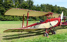 De Havilland DH.82A Tiger Moth | G-AOJK | private  |  This DH.82A Tiger Moth was built in 1940 for the RAF as R4896. It was registered on 05APR1956 as G-AOJK and after several changes of ownership, it is currently based as Andrewsfield in the UK. | LANGENTHAL BLEIENBACH (LSPL/---) 07.09.2025