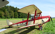 De Havilland DH.82A Tiger Moth | G-AOJK | private  |  This DH.82A Tiger Moth was built in 1940 for the RAF as R4896. It was registered on 05APR1956 as G-AOJK and after several changes of ownership, it is currently based as Andrewsfield in the UK. | LANGENTHAL BLEIENBACH (LSPL/---) 07.09.2025