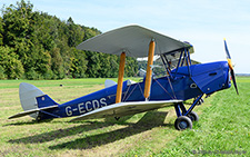 De Havilland DH.82A Tiger Moth | G-ECDS | private  |  This DH.82A Tiger Moth was built in 1943 for the RAF as NL904. After the war, it was operated first out of France as F-BGFA and later as N82DS. Only in 2007, it became G-ECDS and is currently based at Compton Abbas in the UK. | LANGENTHAL BLEIENBACH (LSPL/---) 07.09.2025