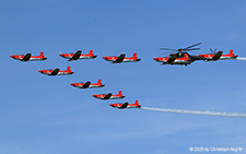 Pilatus PC-7 | - | Swiss Air Force  |  The Pilatus PC-7 team is arriving together with a Cougar of the Swiss Air Force. | LANGENTHAL BLEIENBACH (LSPL/---) 07.09.2025