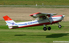 Reims-Cessna 152 | HB-CYP | private (Flugsportgruppe Zürcher Oberland)  |  This Reims/Cessna 152 is using the facilities at Hagenbuch for some landing exercise. The aircraft belongs to the Flugsportgruppe Zürcher Oberland and is based at Speck-Fehraltorf.  | LSXX 15.08.2025