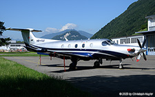 Pilatus PC-12/47E | HB-FZZ | Pilatus Flugzeugwerke  |  This PIlatus PC-12/47E was built in 2015 an is still being used by the manufacturer | BUOCHS (LSZC/BXO) 10.07.2025