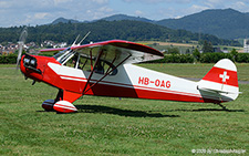 Piper L-4J Grasshopper | HB-OAG | private (Motorfluggruppe Langenthal)  |  This Piper L-4J Grasshopper is a common sight at these oldtimer events. | LSZF 28.06.2025