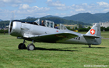 Noorduyn AT-16ND Harvard IIB | HB-RDN | private  |  This AT-16 Harvard carries the markings U-323 indicating the former use by the Swiss Air Force | LSZF 28.06.2025