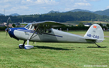 Cessna 170 | HB-CAO | private (AMPA)  |  This Cessna 170 was built 1948 and belongs to the Association pour le maintien de la Patrimoine Aeronautique AMPA and is based at Lausanne. | LSZF 28.06.2025