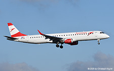 Embraer ERJ-195LR | OE-LWI | Austrian Airlines  |  Austrian Airlines normally operates the flights from Vienna to Zurich using their Airbus A320, but sometimes na Airbus A321 or an Embraer ERJ-190 is used as well. | Z&UUML;RICH (LSZH/ZRH) 11.01.2025
