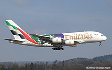 Airbus A380-861 | A6-EOE | Emirates Airline  |  Special Wimbledon Official Partner sticker | Z&UUML;RICH (LSZH/ZRH) 02.03.2025
