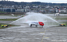 Airbus A350-941 | HB-IHF | Edelweiss Air  |  Water salut | Z&UUML;RICH (LSZH/ZRH) 13.03.2025