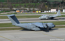 Airbus A400M | T.23-13 | Spanish Air Force  |  The A400M of the Spanish Air Force has to wait until the C-130 of the Royal Swedish Air Force has departed | Z&UUML;RICH (LSZH/ZRH) 23.03.2025