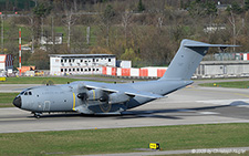 Airbus A400M | T.23-13 | Spanish Air Force  |  A long exposure time allows for the blades to become blurry | Z&UUML;RICH (LSZH/ZRH) 23.03.2025