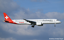 Embraer ERJ-195-E2 | HB-AZI | Helvetic Airways  |  E195-E2 largest aircraft to LCY sticker | Z&UUML;RICH (LSZH/ZRH) 01.04.2025