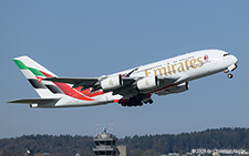 Airbus A380-861 | A6-EOK | Emirates Airline  |  With AC Milan sticker | Z&UUML;RICH (LSZH/ZRH) 11.04.2025