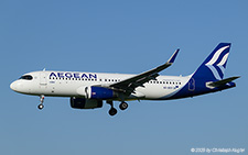 Airbus A320-232 | SX-DGY | Aegean Airlines  |  Arriving from Thessaloniki in less than 2 hours (Actual flighttime 1h58min) | Z&UUML;RICH (LSZH/ZRH) 02.05.2025