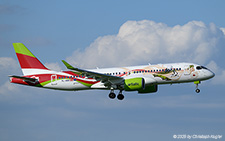 Airbus A220-300 | YL-ABX | Air Baltic  |  This Airbus A220 is painted in the Baltic heritage special colour scheme. The aircraft is seen here approaching runway 14 in Zurich as flight BTI293. | Z&UUML;RICH (LSZH/ZRH) 18.05.2025