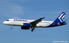 Airbus A320-232 | SX-DGI | Aegean Airlines  |  This Thessaloniki based Airbus A320 of Aegean Airlines is seen here approaching runway 14 in Zurich, thus completing its flight AEA534. | Z&UUML;RICH (LSZH/ZRH) 30.05.2025