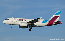 Airbus A319-132 | D-AGWU | Eurowings  |  This Airbus A319 of Eurowings is seen here arriving from Cologne as flight EWG762. The aircraft is now showing the white engine covers. | Z&UUML;RICH (LSZH/ZRH) 30.05.2025