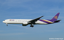 Boeing 777-3ALER | HS-TKR | Thai Airways International  |  This Boeing 777-300 of Thai Airways International is showing some contrails. | Z&UUML;RICH (LSZH/ZRH) 30.05.2025