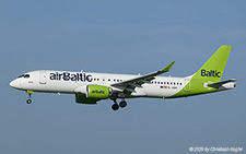Airbus A220-300 | YL-ABH | Air Baltic  |  This Airbus A220 is one of several aircraft from Air Baltic used by Swiss International Air Lines. The aircraft here is seen arriving from Bucharest as flight SWR1887. | Z&UUML;RICH (LSZH/ZRH) 13.06.2025