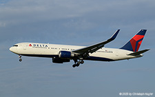 Boeing 767-322ER | N1604R | Delta Air Lines  |  This Boeing 767-300 was delivered to Delta Air Lines on 28APR1999 and has been flying with the airline ever since. It is seen here arriving from Atlanta as flight DAL90. | Z&UUML;RICH (LSZH/ZRH) 03.07.2025