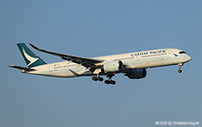 Airbus A350-941 | B-LRN | Cathay Pacfic  |  This Airbus A350 of Cathay Pacific is captured here arriving from Hong Kong. The aircraft is about to touch down on runway 34 in Zurich after a flying time of 12:16 hours. | Z&UUML;RICH (LSZH/ZRH) 05.07.2025