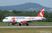 Airbus A320-214 | OK-HEU | Smart Wings  |  This Airbus A320 of Smartwings is still painted in CSA Czech Airlines colours and sports the 100 years sticker of the airline. The aircraft however is currently on lease to Pegasus Airlines and is seen here operarting flight PC 5027 from Antalya. | Z&UUML;RICH (LSZH/ZRH) 08.08.2025