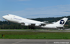 Boeing 747-412F | OE-LGR | Challenge Airlines  |  This Boeing 747-400 freighter is seen here departing on runway 28 for its flight to Tel Aviv. The aircraft was damaged on 16JUL2023 when the aircraft rolled word and collided with a Boeing 757 from FedEx. | Z&UUML;RICH (LSZH/ZRH) 03.09.2025