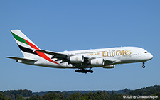 Airbus A380-861 | A6-EOJ | Emirates Airline  |  With the autumn approaching it is now possible to photograph in good light the daily Airbus A380 flight from Dubai to Zurich when approaching Zurich.  | Z&UUML;RICH (LSZH/ZRH) 18.09.2025